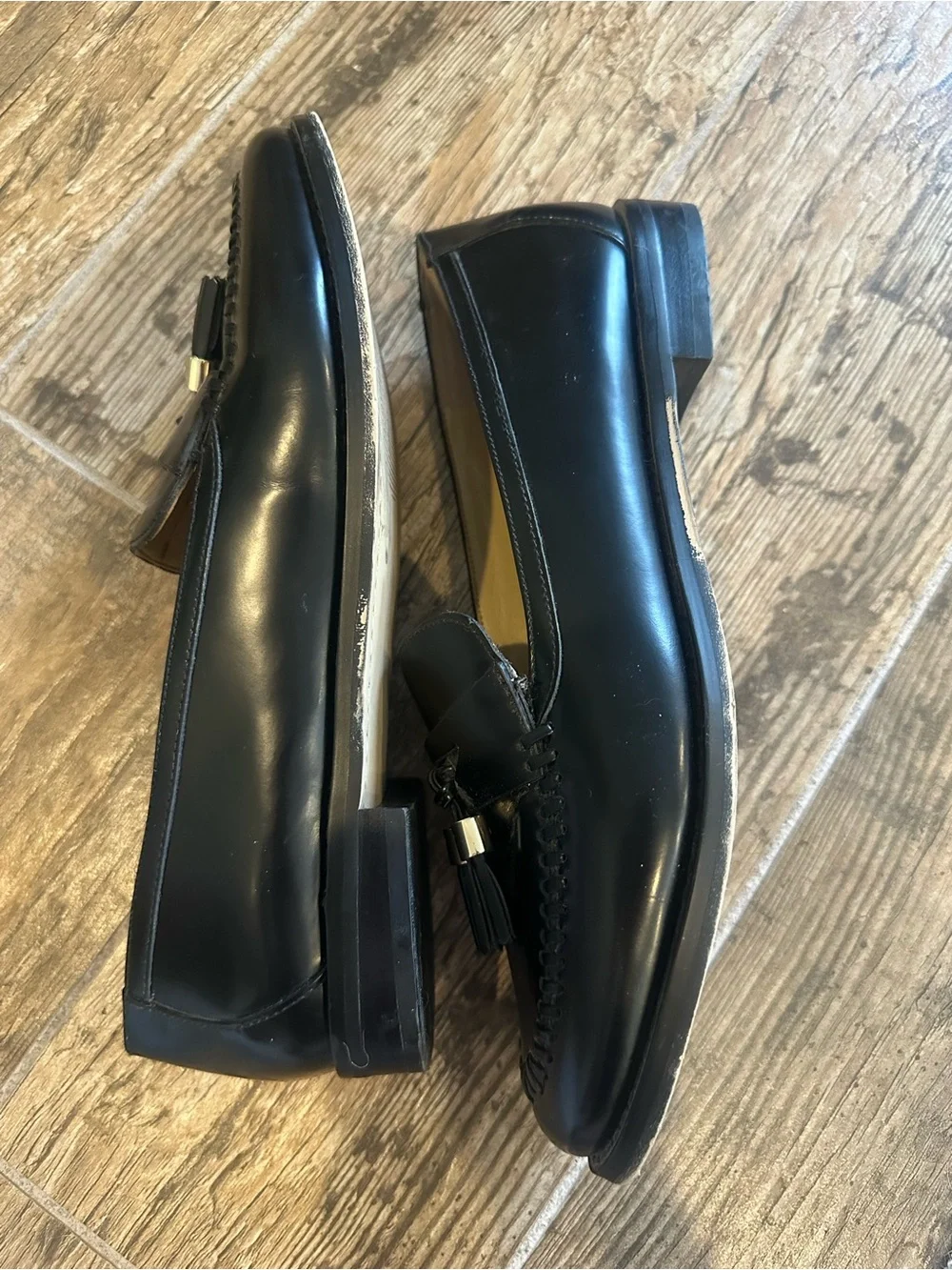 Talbots Women’s Classic Black Tassel Slip-On Loafers